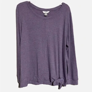 CJ BANKS LONG SLEEVE BLOUSE WITH BOW AT BOTTOM